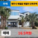 애월리에 《제주도 단독주택》 제주시 애월읍 <b>애월리</b> 바다조망 럭셔리 주택 매매