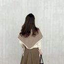 배색삼각니트숄(0711)-무배 이미지
