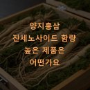 양지-3 | 양지홍삼 진세노사이드 함량 높은 제품은 어떤가요