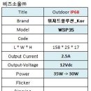 위저드쏠루션_실외용 간판용,광고판용 12Vdc 30W LED POWER 방수 SPEC 비교 이미지