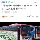 다음 달부터 시외버스 요금 10.7%·M버스 12.2% 인상 이미지