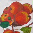 즐거운 아크릴화 이미지