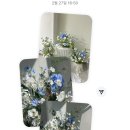 W-10ㅣ스튜디오 촬영 조화 센터피스 르랜드 블루 핑크 set 대여 후기
