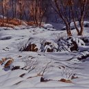 계곡수채화 이미지