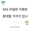 SAS 마일런 최대 100만마일적립 허와실 알아보기 이미지