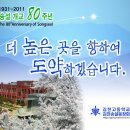 개교 80주년 축하 & 기별축구대회 플랙카드 게시 이미지