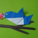 청포도 사랑의 파랑새. 종이접기 이미지