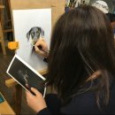 색연필 드로잉화 이미지