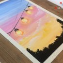 가을의 감성을 담은 오일파스텔 이미지