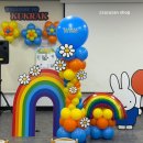 무지개유치원 | 광주 유치원 입학식 풍선장식 | 어린이집 입학식 포토존 무지개 풍선 포토존