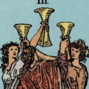 타로 컵 3 Three of Cups - 함께 웃을 일이 생긴다, 같이 기뻐하는 순간, 사람들과 어울려 논다 이미지