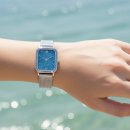 블루오피스 | 럼튼 하버 블루 자개시계 여자 메쉬 워치 데일리 오피스 선물 추천 후기