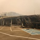 산불로 전소 된 청송휴게소 전후사진 이미지