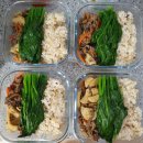 도시락통으로 쓰기좋은 다이소 전자레인지 유리용기 6개월 사용/ 740ml 정사각형 / 네오플램네오벤트