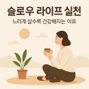 예전라이프 | 슬로우 라이프 실천법: 느리게 살수록 건강해지는 이유