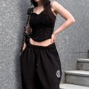 미스테리어스호텔 레이스 스판 코르셋 &amp; H로고 베이직 와이드 팬츠 후기