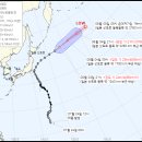 [기상청] 티벳 고기압과 태평양 고기압에 튕겨나가는 9호와 10호 - 틈새로 들어온 8호 잔여 수증기 이미지