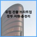 유럽 진출 스타트업 정부 지원 총정리