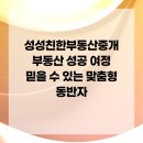성성친한부동산중개 | 성성친한부동산중개 부동산 성공 여정 믿을 수 있는 맞춤형 동반자