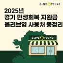 씨제이올리브영(주)부천신중동점 | 경기 민생회복소비쿠폰 올리브영 지원금 사용처 총정리