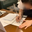 혜선캘리그라피 | [공지] 공간글씨 9월 수강생 모집, 8월 수업 전경