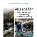 미국 광물수집 보물탐사 및 사금 채굴에 대한 규칙 금과 물고기 팜플렛 이미지