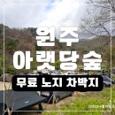 원리정자 공중화장실 | 원주 아랫당숲 캠핑 후기 무료 노지 차박지