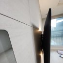 CU 아산음봉해링턴점 | 아산 음봉 효성해링턴플레이스스마트밸리 삼성 75인치 무타공 벽걸이TV 설치, 벽 손상 없이 무드등까지...