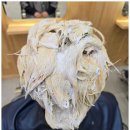 헤어러브 | 안양 메가트리아 미용실, 러브헤어 에서 애쉬블루 전체 염색 대만족 후기!