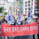 '중국, 탈북민 강제 북송 반대' 행진하는 부울경 시민들 이미지