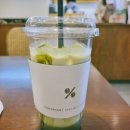 텐퍼센트커피 메뉴 하동말차라떼 = 녹차라떼 후기