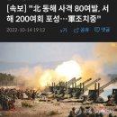 속보) "北 동해 사격 80여발, 서해 200여회 포성…軍조치중" 이미지