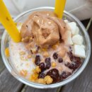 CU 초지센트럴포레점 | [안산 원곡동] 메가커피 신메뉴 팥빙 젤라또 파르페 가격, 맛후기☆