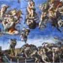 미켈란젤로의 최후의 심판 구원과 멸망 부분(1534-1541) : 미켈란젤로 부오나로티(1475-1564) 이미지