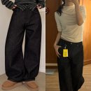 161 | 지그재그 잘산템 | 키작녀 수선 없이 입는 겨울 기모 데님 바지 (161cm 기준 착용 후기)