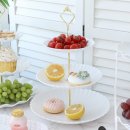 스페셜한 홈 디저트카페 | 인조이 ３단 디저트 트레이 물결 골드 추천 홈카페 완성하는 티타임 접시 후기