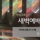 영성일기 2025.12.05.(금)새벽기도회(찬송)85장 구주를생각만해도(성경)사 40:27-31 믿음의 부작용(side effect) 이미지