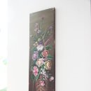메탈 플라워 | [Sale!!]빈티지 플라워 핸드페인팅 카키컬러 메탈 롱 프레임
