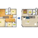 장미2차아파트(103동 옆) | 신천동장미아파트인테리어, 구조변경으로 답답한 구조에서 벗어난 구축아파트인테리어
