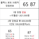 플렉스 로또 35회차 당첨자 이미지
