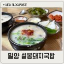 밀양 설봉돼지국밥 후기 메뉴 주차정보