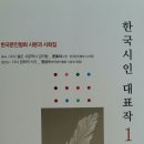한국시인 대표작(1) - 한국문인협회 시분과 사화집 이미지