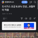 도시가스 요금 6.8% 인상… 8월부터 적용 이미지