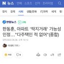 한동훈, 아파트 '딱지거래' 가능성 인정…"다주택인 적 없어"(종합) 이미지