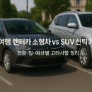 매천시장지하차도 위 교통섬 | 여행 렌터카 소형차 vs SUV 선택 가이드 – 인원·짐·예산별 고려사항 정리