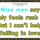 MR - Can't help falling in love/Elvis Presley 이미지