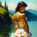 비 개인 후 이미지