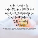 오늘의 '영어성경 사진'(878강) “주님을 기쁘시게 하는 방법”(시편 19편 14절) 이미지