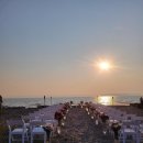 Jetty Island 에서의 결혼식. 이미지