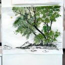 캘리수묵화 | 양산화실 양산수묵화 족자 부채선물 후기
